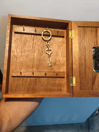 Reloj Pared y Armario Llaves Madera