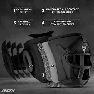 RDX Casco Protector Boxeo MMA Kick Boxing
