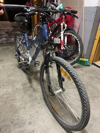 Bicicleta de montaña azul