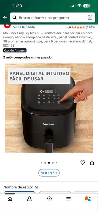 Moulinex Easy Fry Max 5L Freidora Aire