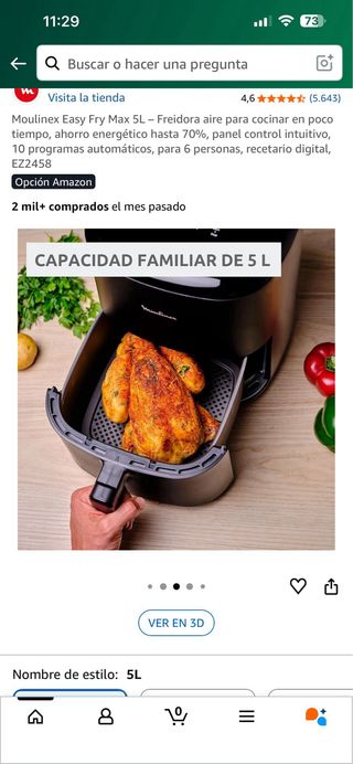 Moulinex Easy Fry Max 5L Freidora Aire