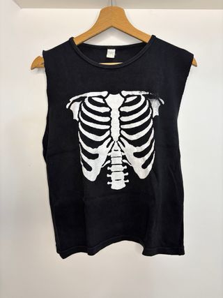 Camiseta sin mangas esqueleto costillas
