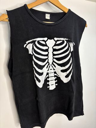 Camiseta sin mangas esqueleto costillas