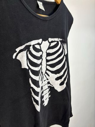Camiseta sin mangas esqueleto costillas