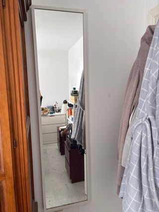 Specchio a figura intera in legno e vetro