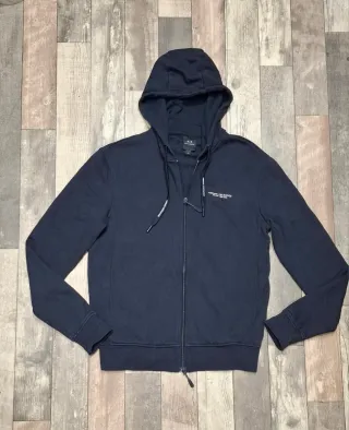 Armani Exchange felpa con cappuccio blu XS