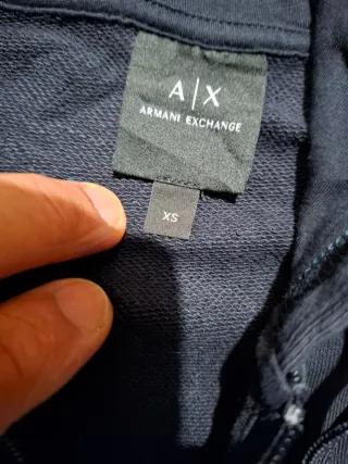 Armani Exchange felpa con cappuccio blu XS