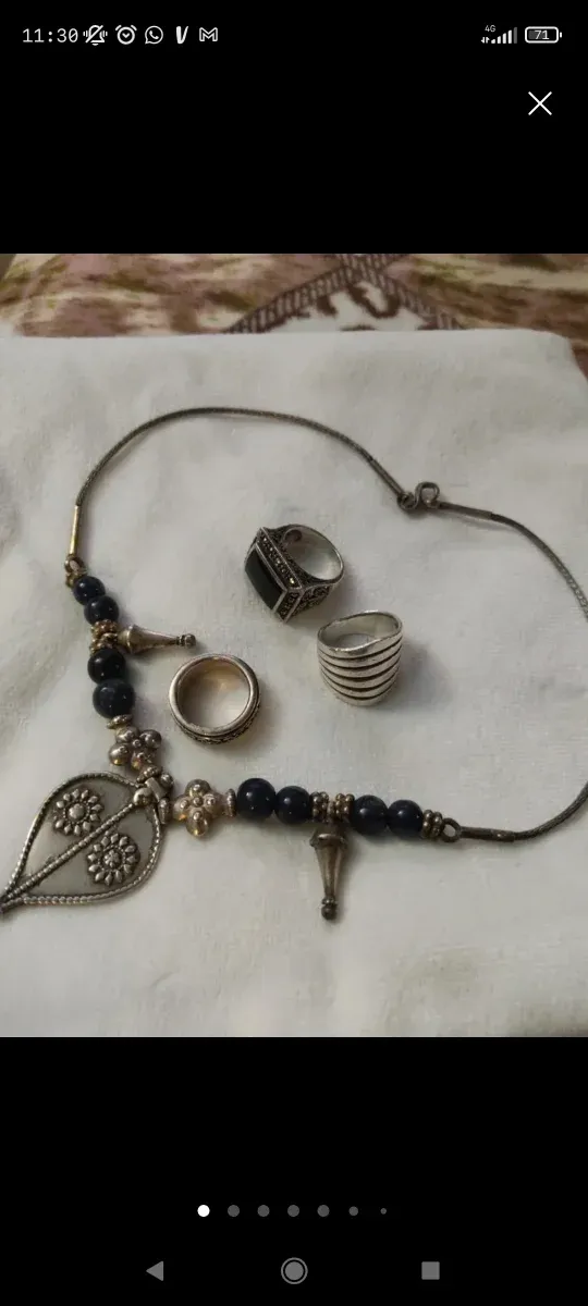 Conjunto de bijuterias antigas