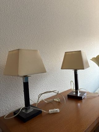 Juego 2 Lámparas Mesita Noche por 50€ las 2.