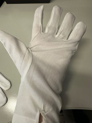 Luvas de algodão brancas