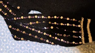 Jersey Negro con Lentejuelas Plateadas