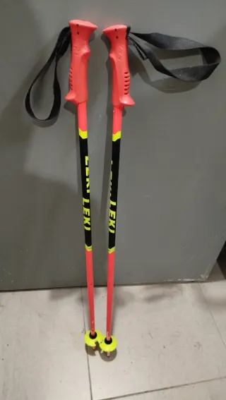 Casco esquí niño Talla XS y bastones leki