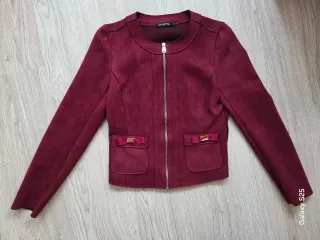 Chaqueta antelina burdeos T S Drole de Copin