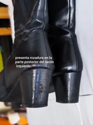 BOTAS MUJER PIEL  NEGRAS ANCHO ESPECIAL