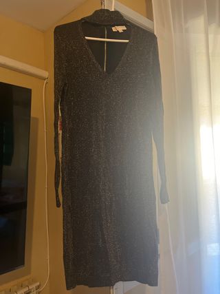 Vestido Michael Kors Negro Brillo Talla XS