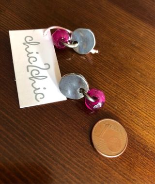 Pendientes Chic&Chic Plata y Rosa
