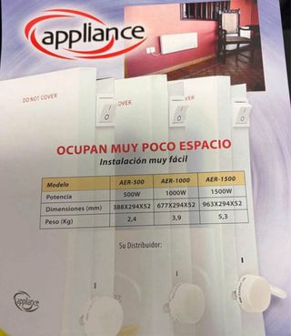 Radiadores eléctricos varios potencias