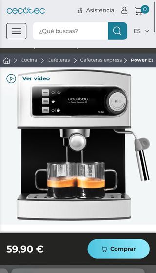 Cafetera Cecotec Power Espresso 20