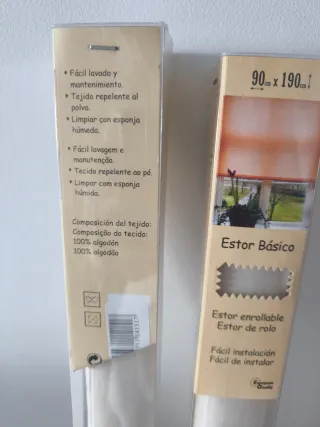 Estor enrollable beige 90x190cm