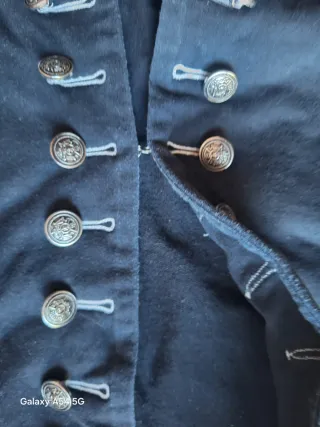 Chaqueta tipo militar para mujer, doble botonadura