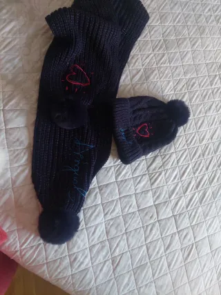 Conjunto gorro y bufanda niña