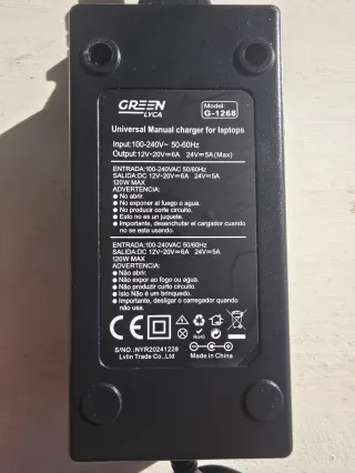 Cargador Universal Green Lyca G-1268 120W