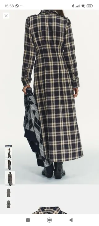 Vestido Zara cuadros largo