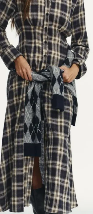 Vestido Zara cuadros largo