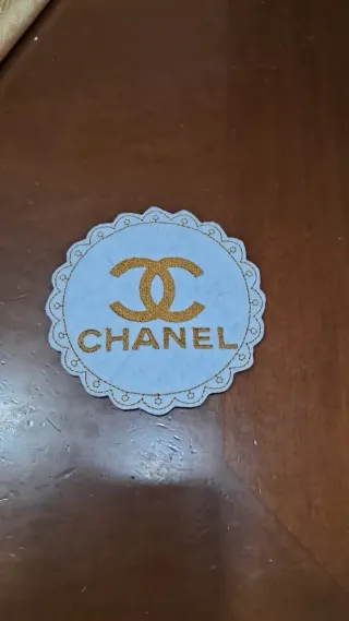 Towel Chanel Gold/White Fabric