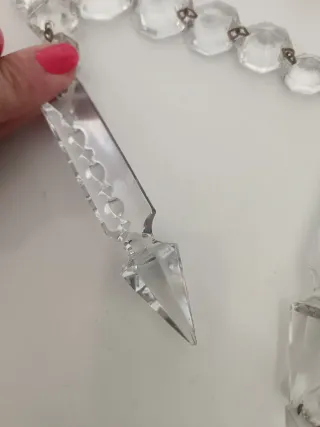 Colgante cristal roca lanza prisma Bohemia