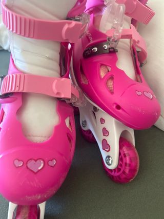 Patines en línea rosas talla 34-35