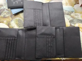 Tarjeteros para pasaportes (2 negros, 1 azul)