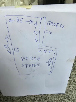 Piedra de mármol gris