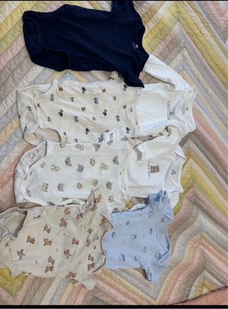 Set 7 body neonato stampe miste 3-6 mesi 62 cm