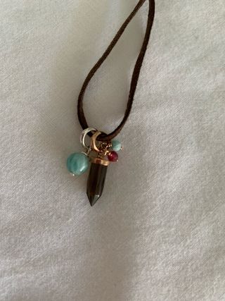 Colgante Tous Piedra Marrón y Abalorios