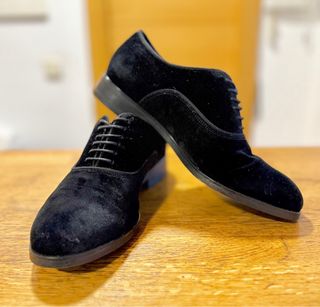 Zapatos Zara Terciopelo Negro