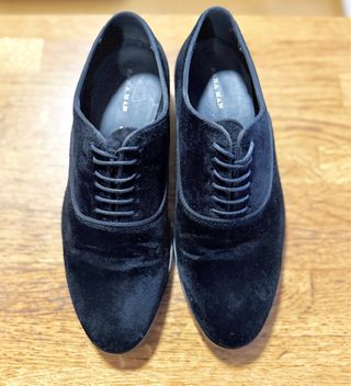 Zapatos Zara Terciopelo Negro