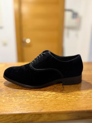 Zapatos Zara Terciopelo Negro