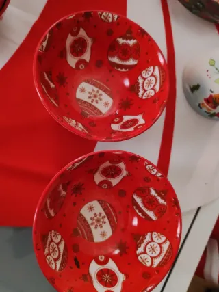 Set ciotoline natalizie e tegliera