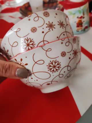 Set ciotoline natalizie e tegliera