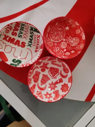 Set ciotoline natalizie e tegliera