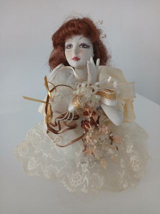 Antica Bambola in Ceramica Porcellana 25cm Vintage