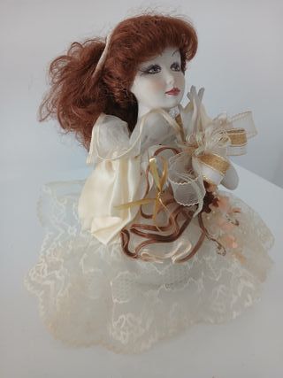 Antica Bambola in Ceramica Porcellana 25cm Vintage