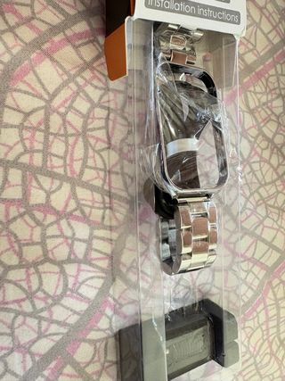 Correa Mi Band 8/9 Active Plata y Roja