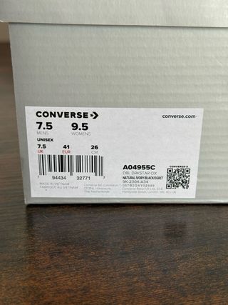 Converse Drkshdw Rick Owens Marfil 40,5 y 41