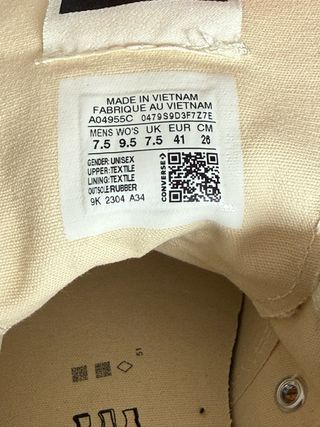 Converse Drkshdw Rick Owens Marfil 40,5 y 41