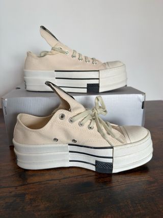 Converse Drkshdw Rick Owens Marfil 40,5 y 41