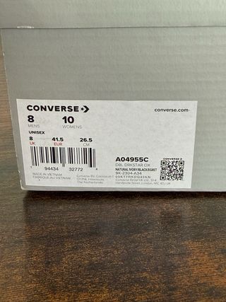 Converse Drkshdw Rick Owens Marfil 40,5 y 41