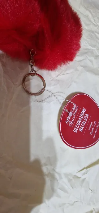 Portachiavi Cuore Rosso Peluche