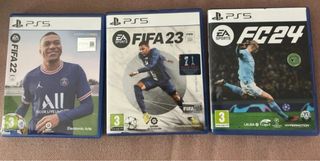 Lote 3 Juegos FIFA PS5: FIFA 22, 23 y FC 24